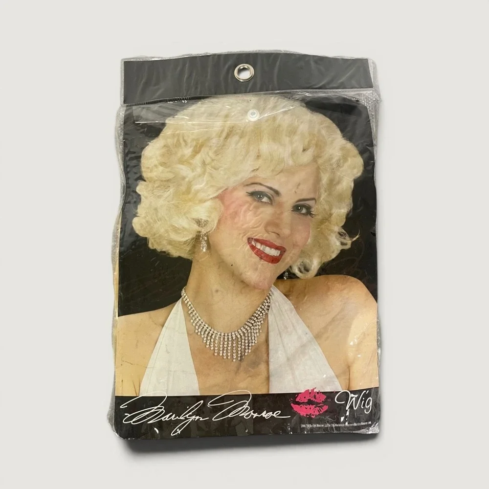 Marilyn Monroe Blonde Costume Wig Short Curly Platinum Blonde Cosplay 2006 CMG